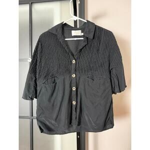 Sancia Black Buttondown Shirt Size XS